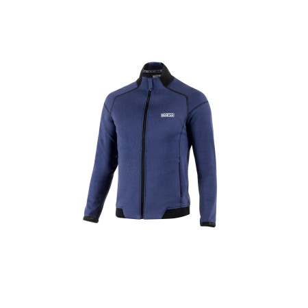 SUDADERA SPARCO CON CREMALLERA COMPLETA AZUL TALLA M