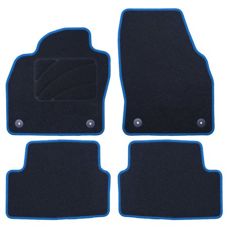 ALFOMBRA A MEDIDA AUDI A1 (2018-PRESENTE) 5PZ RIBETE AZUL