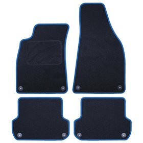 ALFOMBRA A MEDIDA AUDI A4 B6 (2001-2004) 5PZ RIBETE AZUL