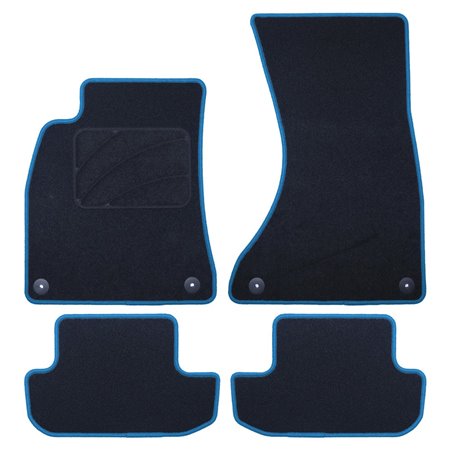 ALFOMBRA A MEDIDA AUDI A5 - CABRIO (2009-2017) 5PZ RIBETE AZUL