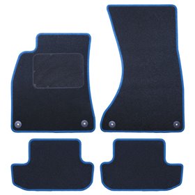 ALFOMBRA A MEDIDA AUDI A5 -COUPE (2007-2016) 5PZ RIBETE AZUL