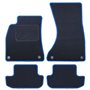 ALFOMBRA A MEDIDA AUDI A5 -COUPE (2007-2016) 5PZ RIBETE AZUL