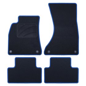 ALFOMBRA A MEDIDA AUDI A5 - SPORTBACK (2009-2017) 5PZ RIBETE AZUL