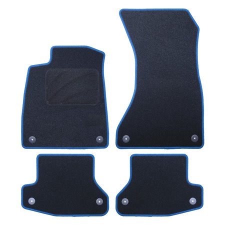 ALFOMBRA A MEDIDA AUDI A5 F53 - COUPE (2015-PRESENTE) 5PZ RIBETE AZUL