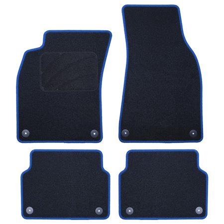 ALFOMBRA A MEDIDA AUDI A6 C6 (2004-2008) 5PZ RIBETE AZUL