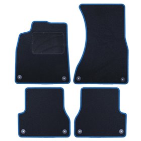 ALFOMBRA A MEDIDA AUDI A7 C7 (2010-2018) 5PZ RIBETE AZUL
