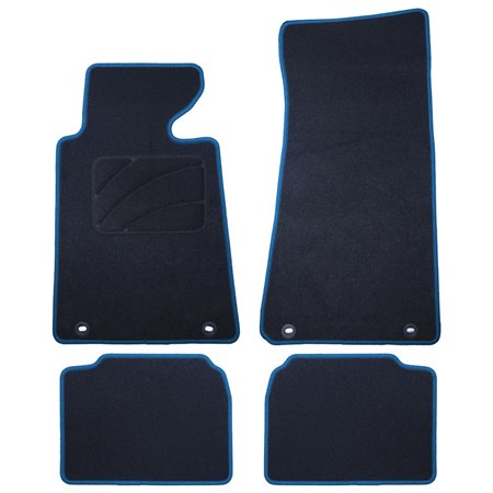 ALFOMBRA A MEDIDA BMW E34 SERIE 5 (1988-1996) 5PZ RIBETE AZUL