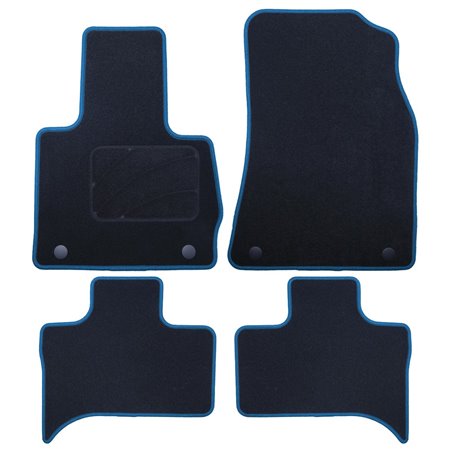 ALFOMBRA A MEDIDA BMW E53 X5 (1999-2007) 5PZ RIBETE AZUL