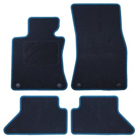 ALFOMBRA A MEDIDA BMW E63 SERIE 6 COUPE (2003-2011) 5PZ RIBETE AZUL