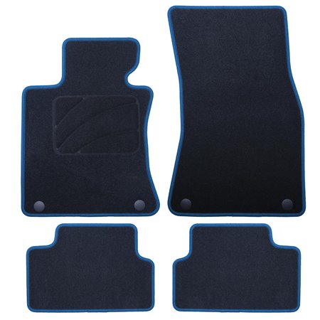 ALFOMBRA A MEDIDA BMW E64 SERIE 6 CABRIO (2003-2011) 5PZ RIBETE AZUL