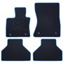 ALFOMBRA A MEDIDA BMW E70 X5 (2007-2013) 5PZ RIBETE AZUL