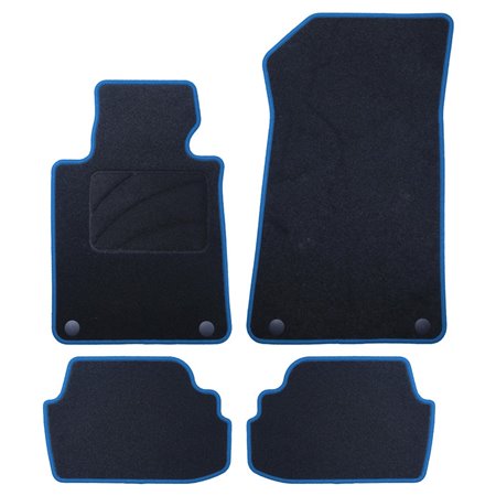 ALFOMBRA A MEDIDA BMW E81 SERIE 1 3 PUERTAS (2007-2012) 5PZ RIBETE AZUL