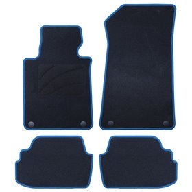 ALFOMBRA A MEDIDA BMW E82 SERIE 1 COUPE (2007-2013) 5PZ RIBETE AZUL