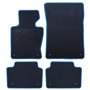 ALFOMBRA A MEDIDA BMW E83 X3 (2004-2010) 5PZ RIBETE AZUL
