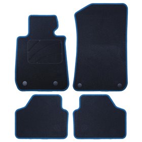ALFOMBRA A MEDIDA BMW E84 X1 (2009-2015) 5PZ RIBETE AZUL