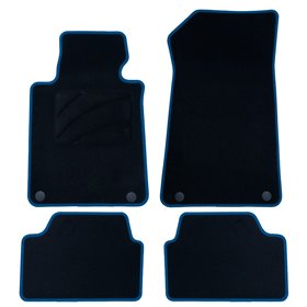 ALFOMBRA A MEDIDA BMW E87 SERIE 1 5 PUERTAS (2004-2011) 5PZ RIBETE AZUL