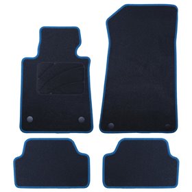 ALFOMBRA A MEDIDA BMW E88 SERIE 1 CABRIO (2008-2014) 5PZ RIBETE AZUL