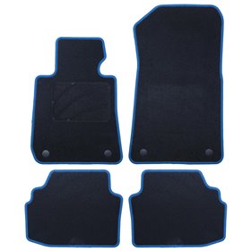 ALFOMBRA A MEDIDA BMW E92 SERIE 3 COUPE (2006-2013) 5PZ RIBETE AZUL