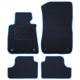 ALFOMBRA A MEDIDA BMW E93 SERIE 3 CABRIO (2007-2013) 5PZ RIBETE AZUL