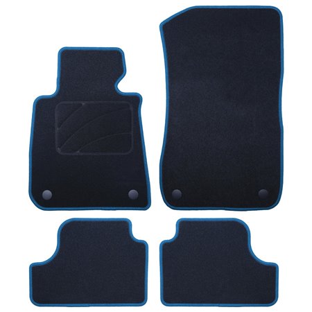 ALFOMBRA A MEDIDA BMW E93 SERIE 3 CABRIO (2007-2013) 5PZ RIBETE AZUL
