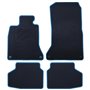 ALFOMBRA A MEDIDA BMW F01 SERIE 7 CORTO (2008-2015) 5PZ RIBETE AZUL
