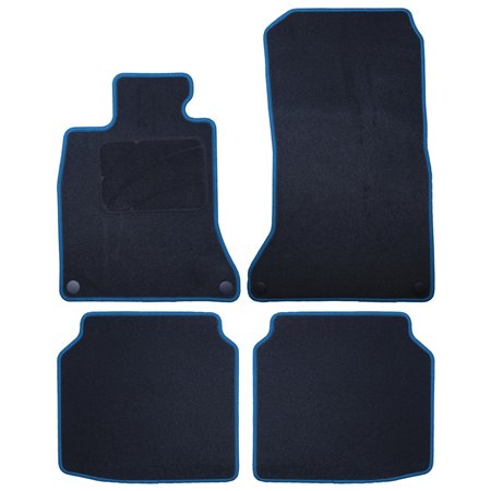 ALFOMBRA A MEDIDA BMW F02 SERIE 7 LARGO (2008-2015) 5PZ RIBETE AZUL