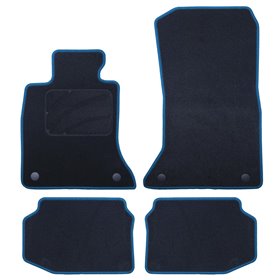 ALFOMBRA A MEDIDA BMW F10 SERIE 5 SEDAN (2010-2013) 5PZ RIBETE AZUL
