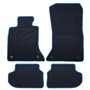ALFOMBRA A MEDIDA BMW F10 SERIE 5 SEDAN FACELIFT (2013-2017) 5PZ RIBETE AZUL