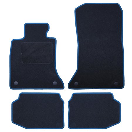 ALFOMBRA A MEDIDA BMW F11 SERIE 5 TOURING (2010-2013) 5PZ RIBETE AZUL