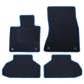 ALFOMBRA A MEDIDA BMW F16 X6 (2014-2019) 5PZ RIBETE AZUL