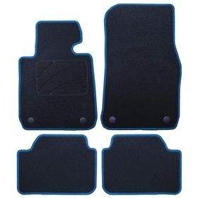ALFOMBRA A MEDIDA BMW F20 SERIE 1 5 PUERTAS (2012-PRESENTE) 5PZ RIBETE AZUL