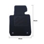 ALFOMBRA A MEDIDA BMW F21 SERIE 1 3 PUERTAS (2012-PRESENTE) 5PZ RIBETE AZUL