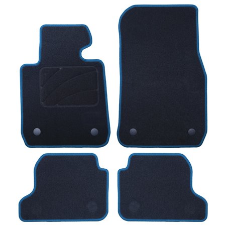 ALFOMBRA A MEDIDA BMW F22 SERIE 2 COUPE (2014-2019) 5PZ RIBETE AZUL