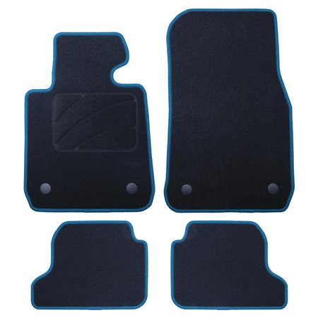 ALFOMBRA A MEDIDA BMW F23 SERIE 2 CABRIO (2014-2019) 5PZ RIBETE AZUL