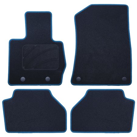 ALFOMBRA A MEDIDA BMW F26 X4 (2014-2018) 5PZ RIBETE AZUL