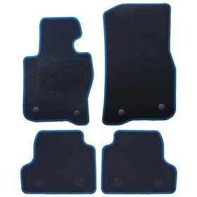 ALFOMBRA A MEDIDA BMW F32 SERIE 4 COUPE (2013-2019) 5PZ RIBETE AZUL