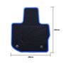 ALFOMBRA A MEDIDA BMW G01 X3 (2017-PRESENTE) 5PZ RIBETE AZUL