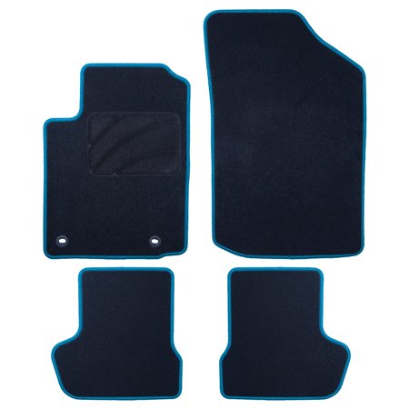 ALFOMBRA A MEDIDA CITROEN C2 (2003-2009) 5PZ RIBETE AZUL