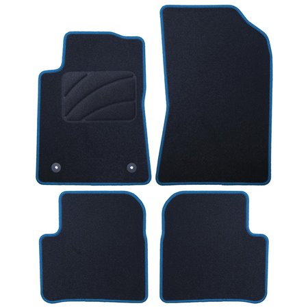 ALFOMBRA A MEDIDA CITROEN C3 (2016-PRESENTE) 5PZ RIBETE AZUL