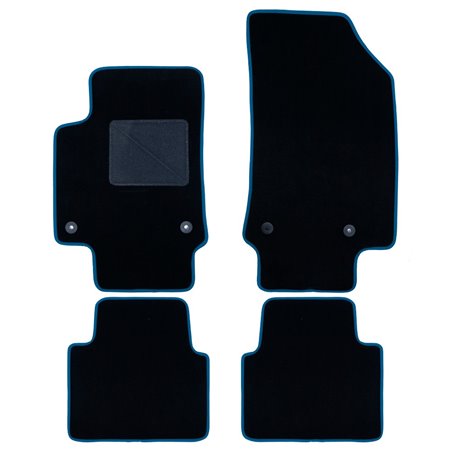 ALFOMBRA A MEDIDA CITROEN C3 AIRCROSS (2017-PRESENTE) 5PZ RIBETE AZUL