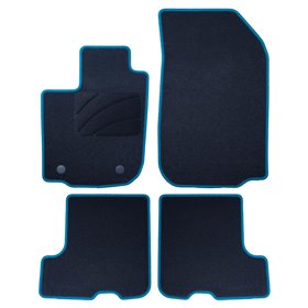 ALFOMBRA A MEDIDA DACIA SANDERO (2016-PRESENTE) 5PZ RIBETE AZUL