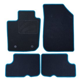 ALFOMBRA A MEDIDA DACIA SANDERO STEPWAY (2008-2012) 5PZ RIBETE AZUL