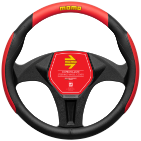 FUNDA DE VOLANTE ERGONOM�TRICA MOMO NEGRA-ROJA