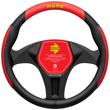 FUNDA DE VOLANTE ERGONOM�TRICA MOMO NEGRA-ROJA