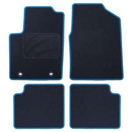 ALFOMBRA A MEDIDA FORD KA (2008-2016) 5PZ RIBETE AZUL