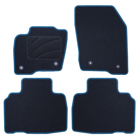 ALFOMBRA A MEDIDA FORD S MAX (2015-PRESENTE) 5PZ RIBETE AZUL
