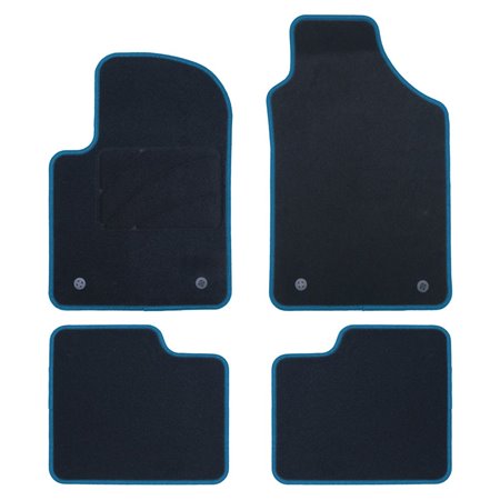 ALFOMBRA A MEDIDA FIAT 500 (2008-2020) 5PZ RIBETE AZUL