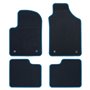 ALFOMBRA A MEDIDA FIAT 500 (2008-2020) 5PZ RIBETE AZUL