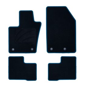 ALFOMBRA A MEDIDA FIAT 500X (2015-PRESENTE) 5PZ RIBETE AZUL