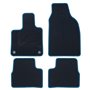 ALFOMBRA A MEDIDA FIAT 500 ELECTRICO 3+1 (DESDE 2020) 5PZ RIBETE AZUL